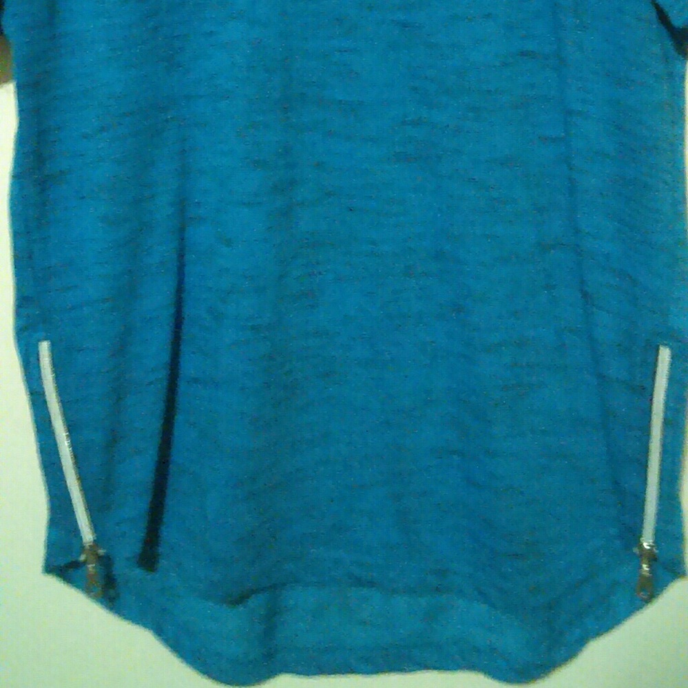 Blue S-Sleeve (Tail-Back), with Zippers Shirt